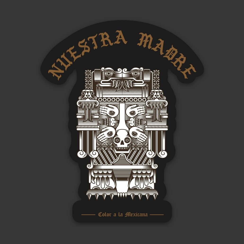Sticker 'Nuestra Madre", Select: Black