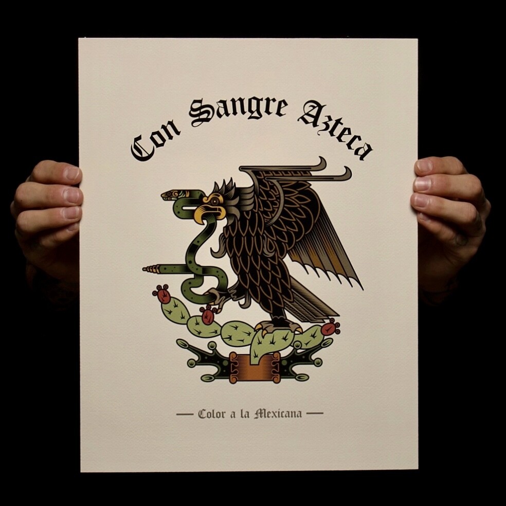 'Con Sangre Azteca' Print