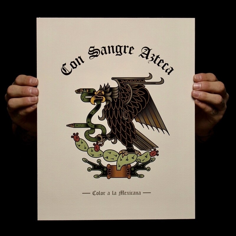 'Con Sangre Azteca' Print