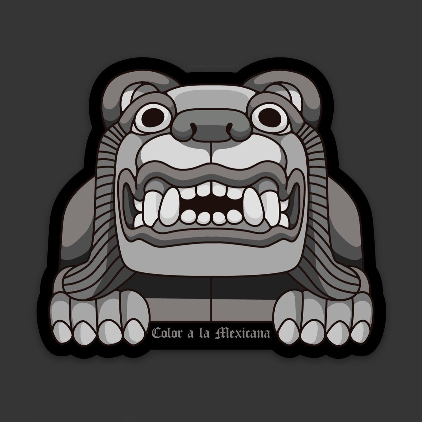 Sticker 'Ocelotl Cuauhxicalli'