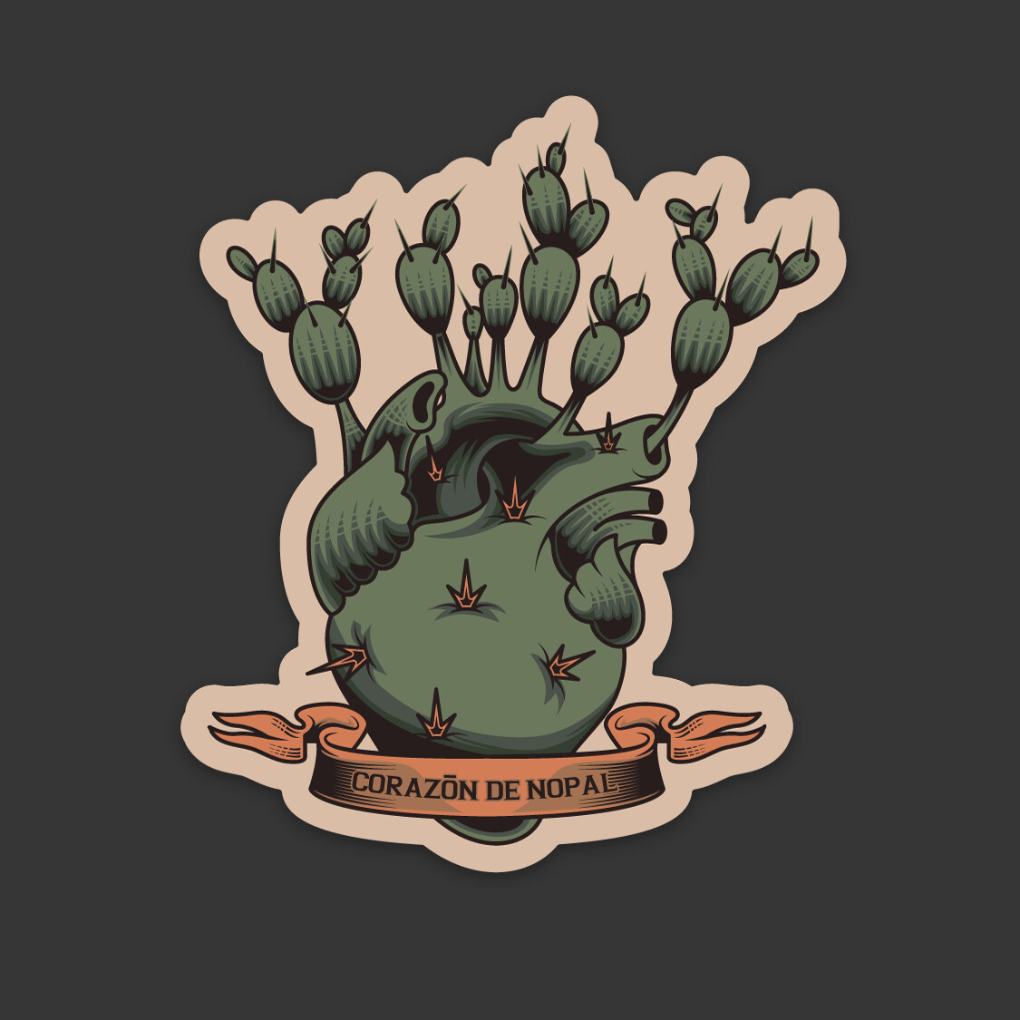 Sticker 'Corazón de Nopal'