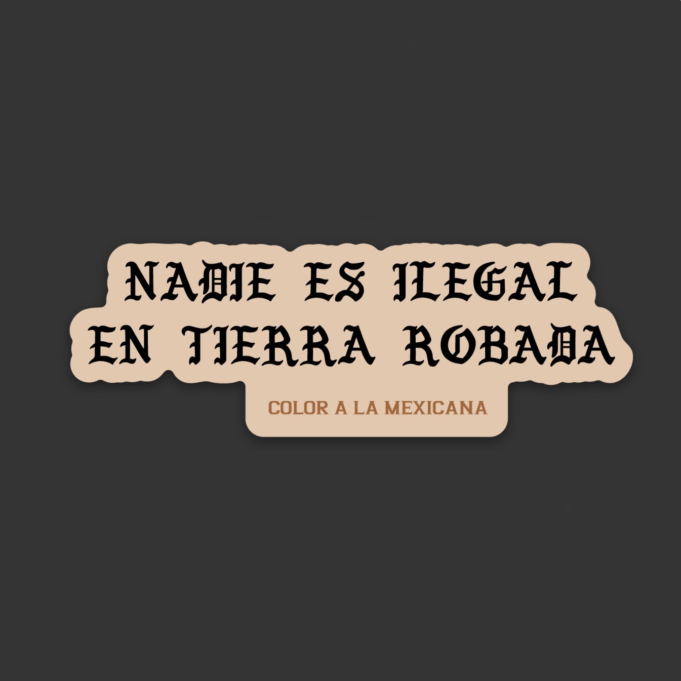 Sticker 'Nadie es ilegal / No one is illegal'