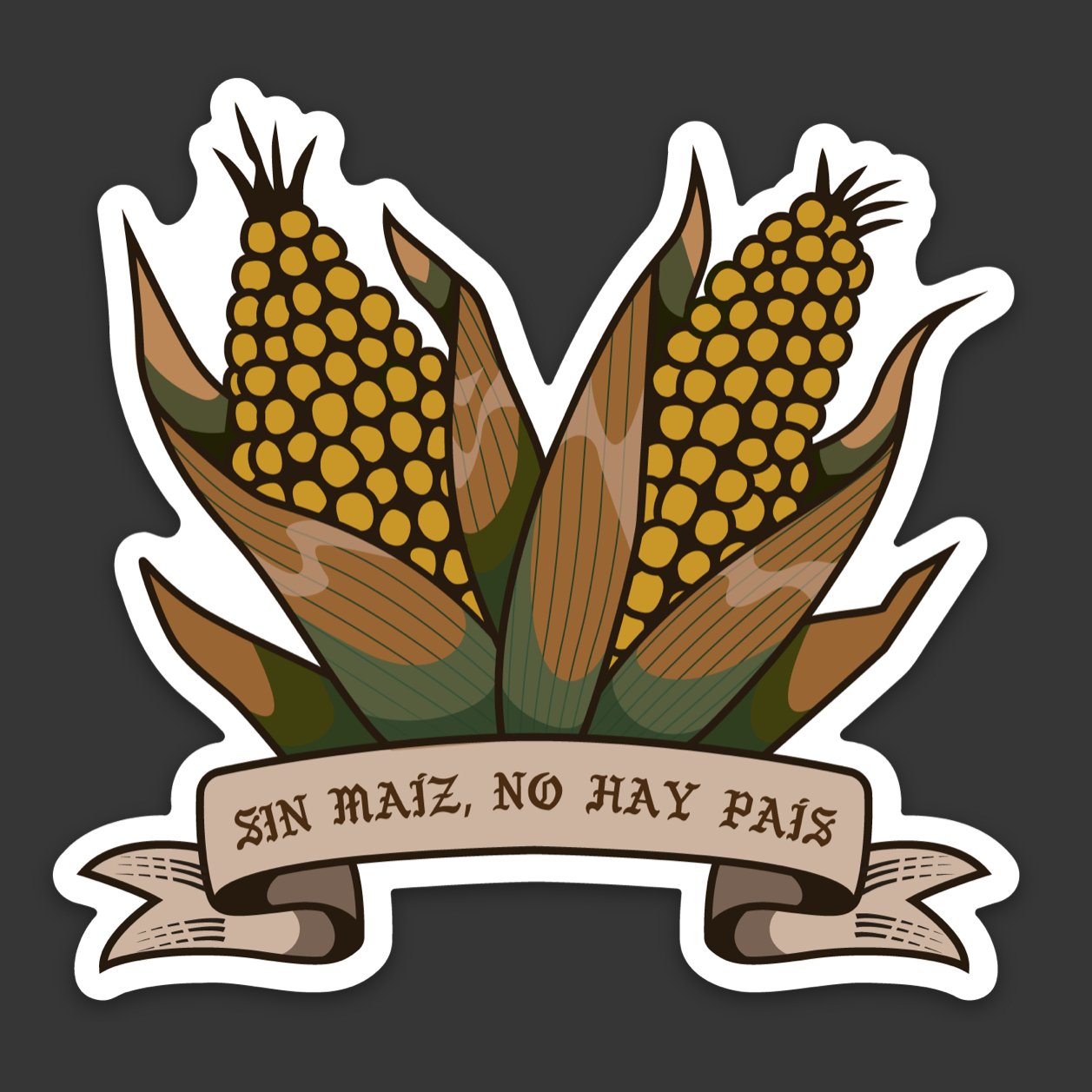Sticker 'Sin maíz, no hay país'