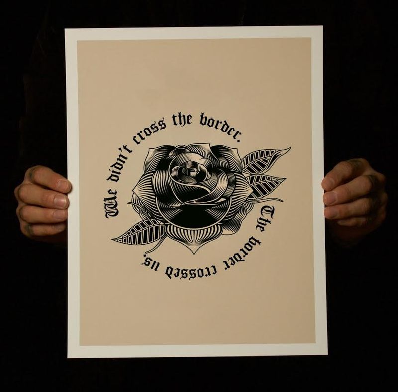 'The border crossed us' Print