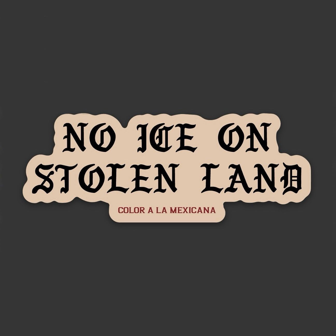 Sticker 'Abolish ICE', Option: No ICE on stolen land