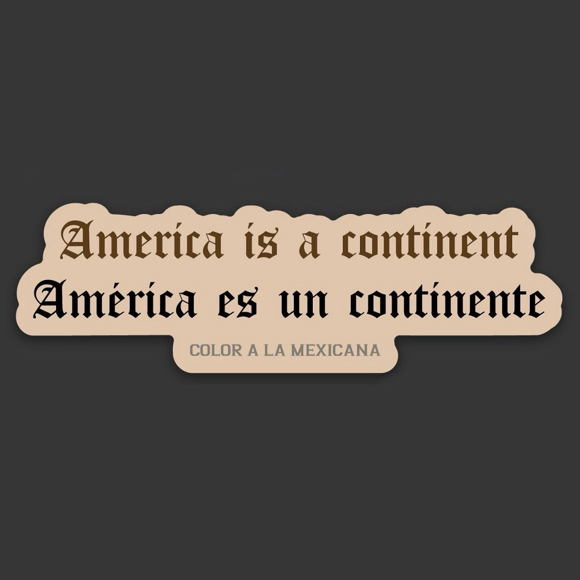 Sticker 'America es un continente'