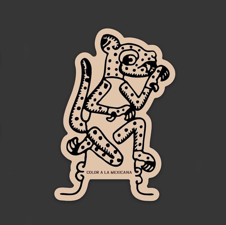 Sticker 'Jaguar Mesoamericano'