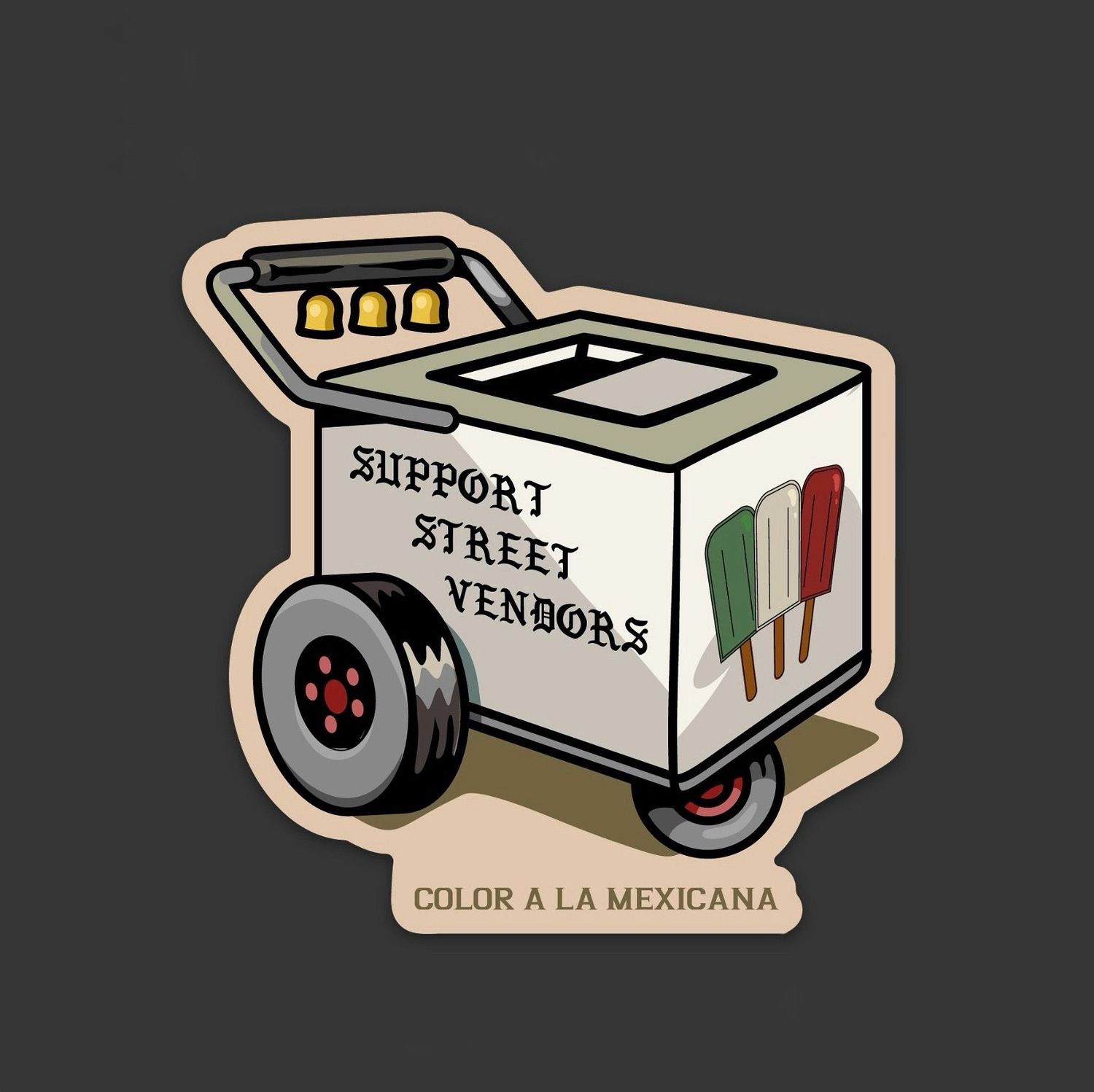 'Support street vendors' Sticker 'Support street vendors' Sticker