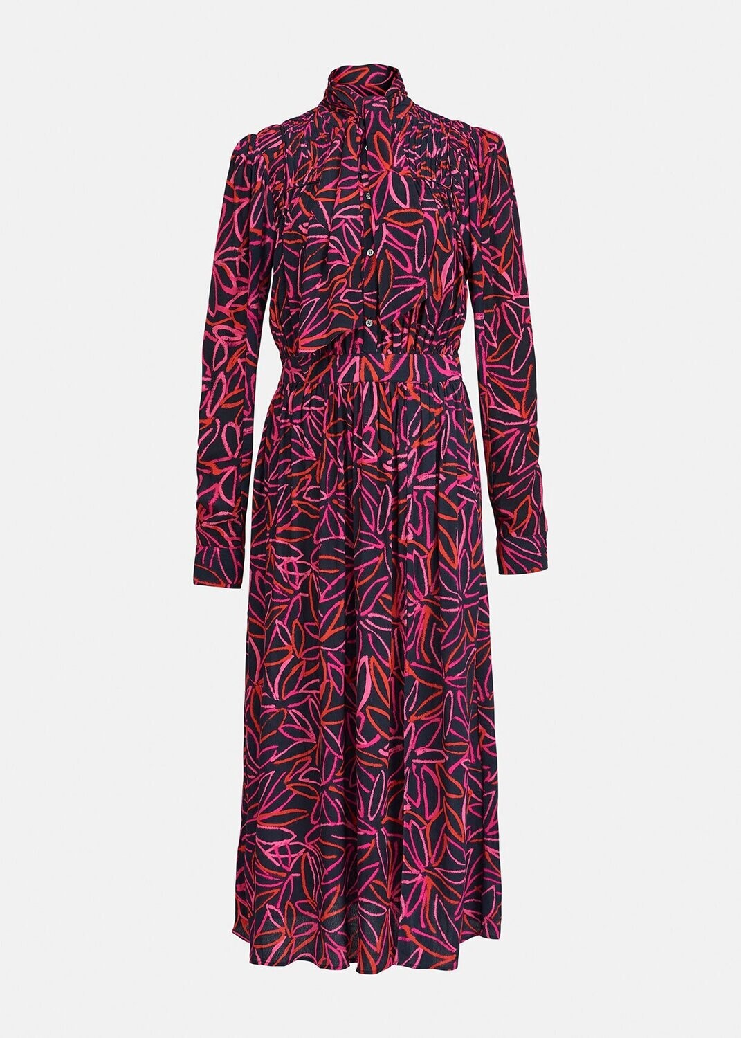 Essentiel Antwerp Affectionate Neck Tie Midi Dress