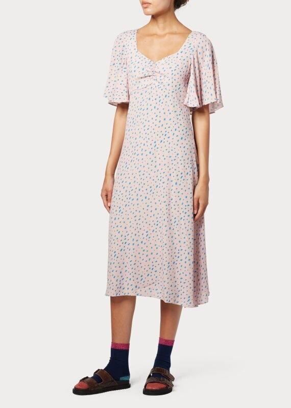 Paul Smith Pink with Blue Spot Floaty Dress Paul Smith Pink with Blue Spot Floaty Dress
