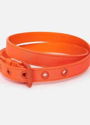 Essentiel Antwerp Berenger Thin Belt in Neon Orange