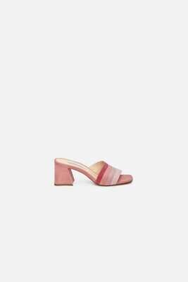 Fabienne Chapot Ted Mules in Swirl Pink Beret