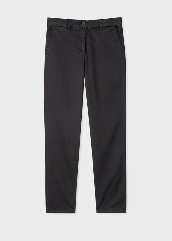 Paul Smith Black Stretch Cotton Slim Fit Chino Trouser