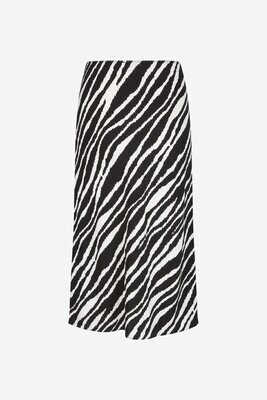 Samsoe Samsoe Agneta Midi Skirt in Zebra Print
