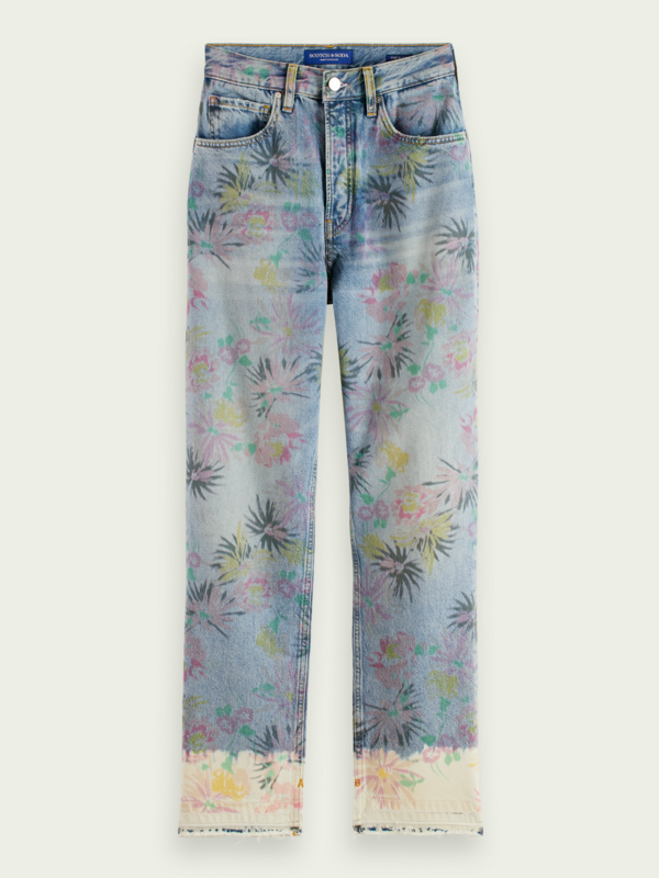 Scotch & Soda The Bay Boyfriend Jean with floral print