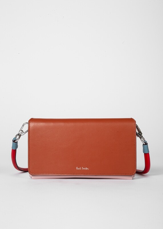 Paul Smith Tan Multi Colour Leather Phone Holder