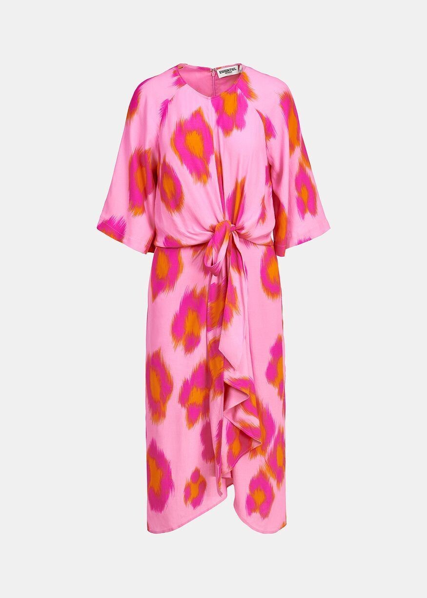 Essentiel Antwerp Dainty Floaty Sleeve Dress in Pink Nectar