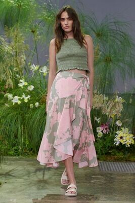 Apartment Australia Maisie Wrap Skirt Green and Pink Floral