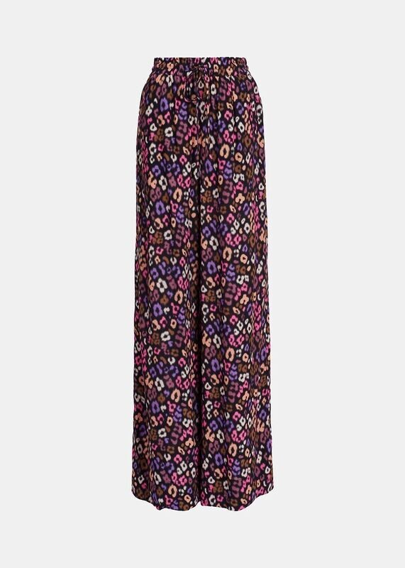 Essentiel Antwerp Extrovert Wide Leg Trousers in Leopard Print