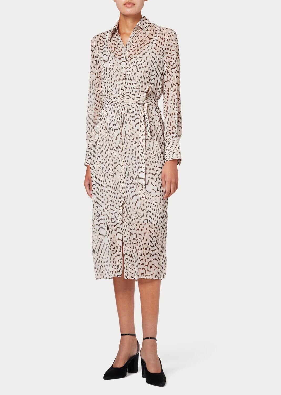 Paul Smith Tiger Print Chiffon  Midi Dress