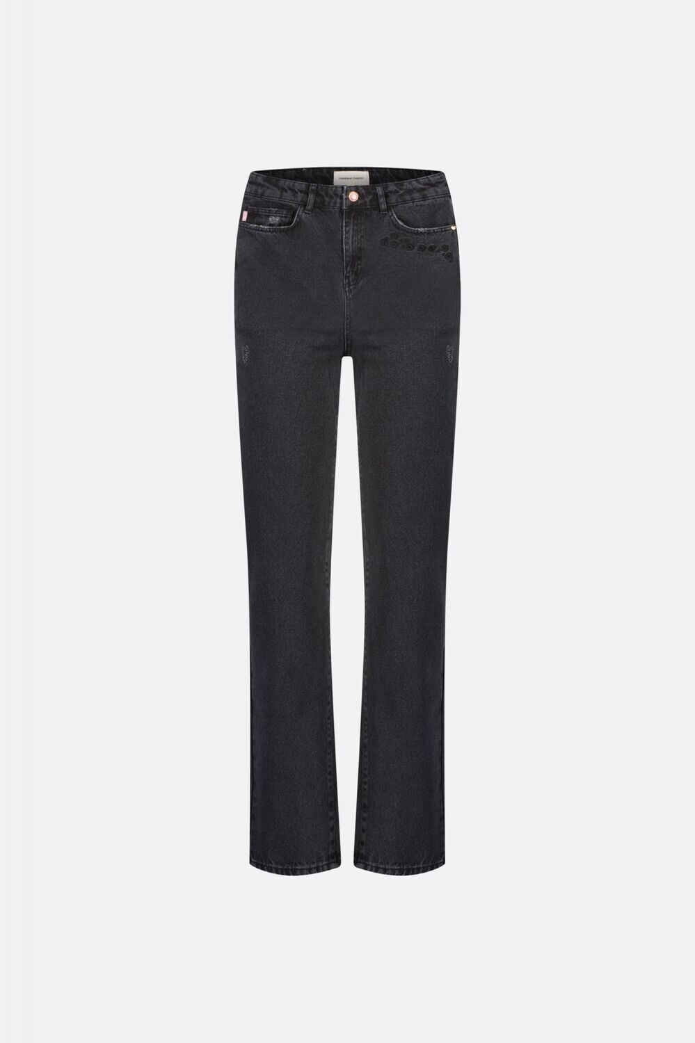 Fabienne Chapot Lola Straight Jean in Vintage Grey Denim
