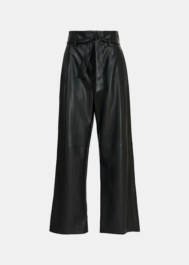 Essentiel Antwerp Encounter Faux Leather Black Trousers