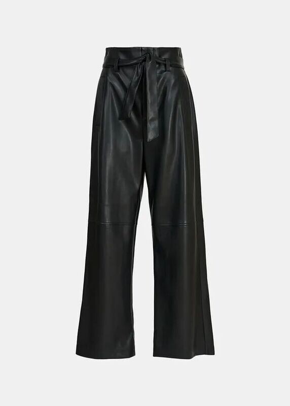 Essentiel Antwerp Encounter Faux Leather Black Trousers