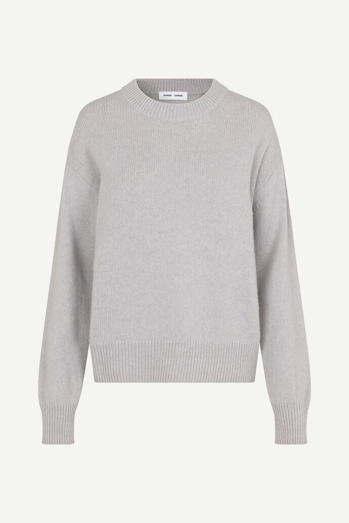Samsoe Samsoe Marly Crew Neck Sweater in Light Grey Melange