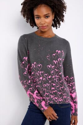 Lisa Todd Hearts Sweater in Shale