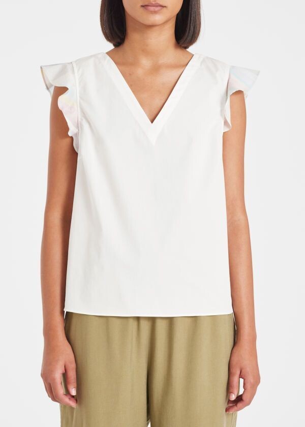 Paul Smith Cotton Swirl Sleeve Top