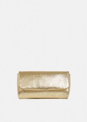 Essentiel Antwerp Fochet Gold Metallic Clutch Bag