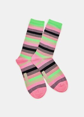 Essentiel Antwerp Flogo Socks In Green and Pink