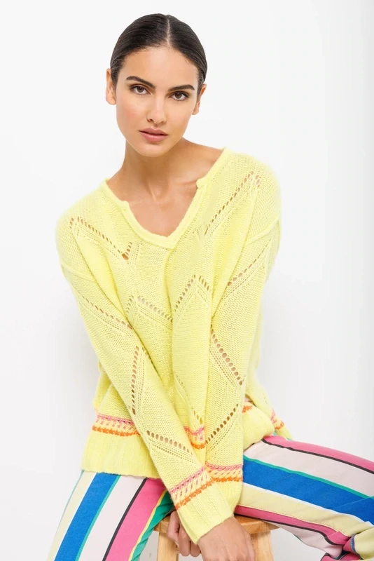 Lisa Todd Summer Softie Cashmere Sweater in Limelight Lisa Todd Summer Softie Cashmere Sweater in Limelight