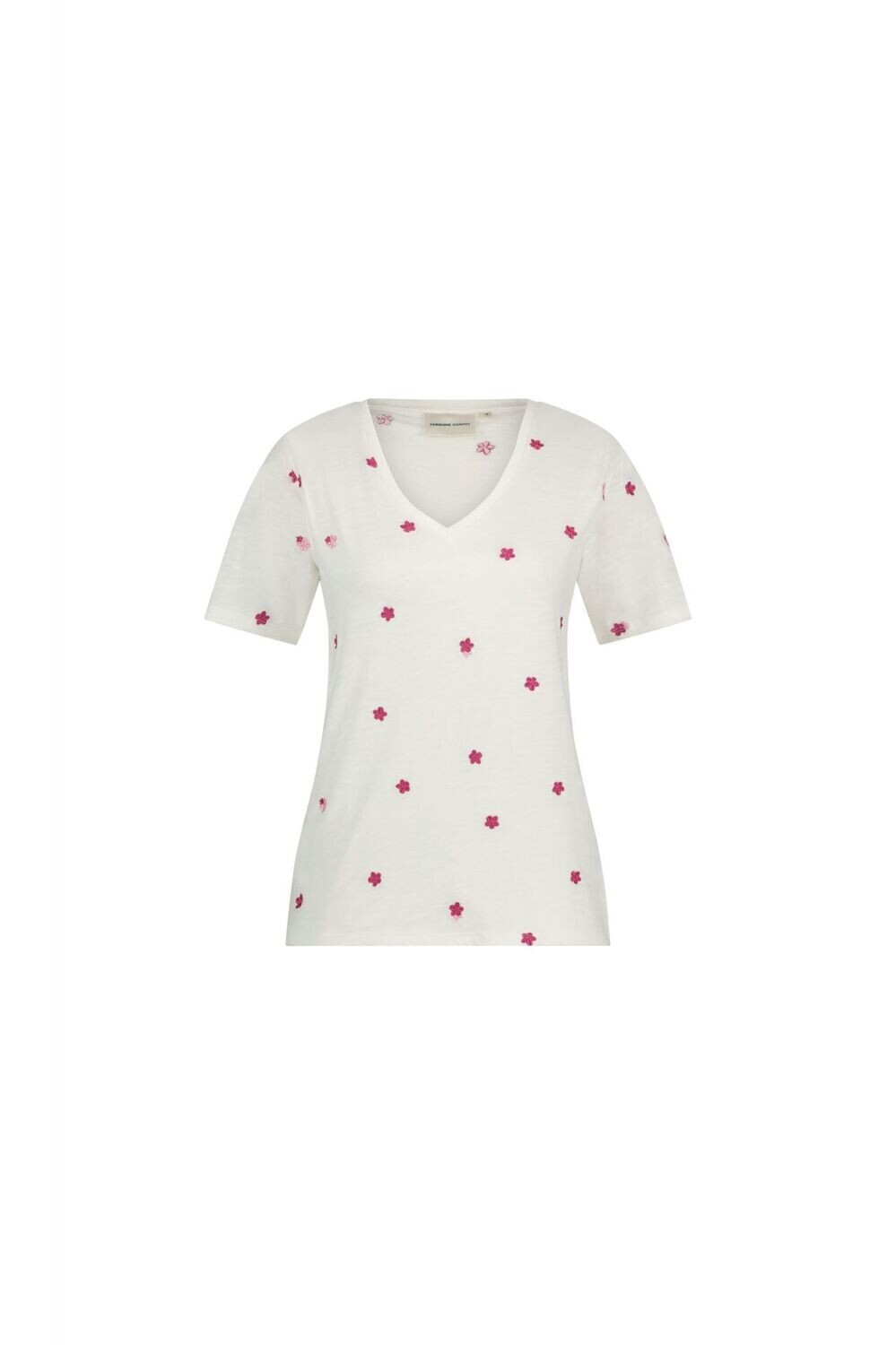 Fabienne Chapot Phil V Neck T Shirt in Pink Flower