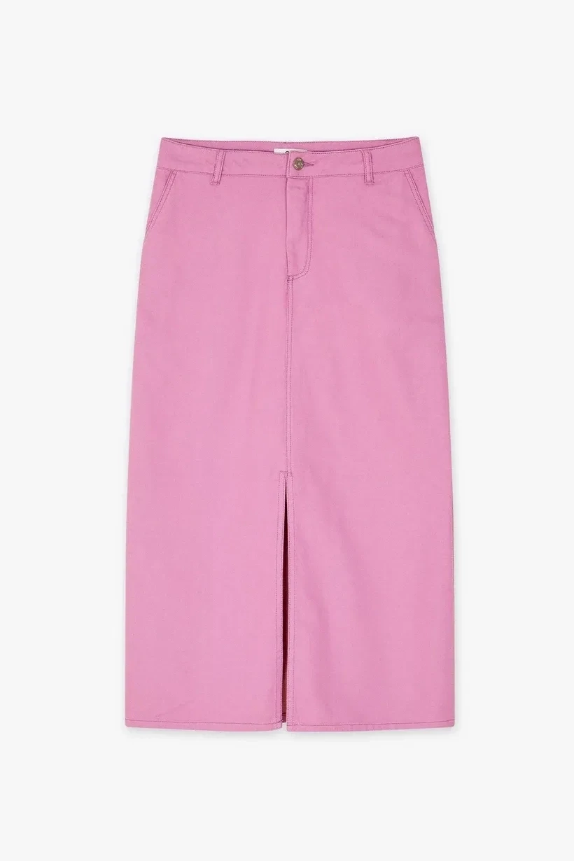 CKS Skipper Long Denim Skirt in Purple