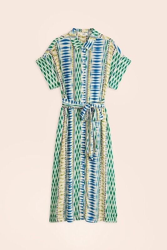 Suncoo Cara Shirt Dress in Geo Ethnic Print Suncoo Cara Shirt Dress in Geo Ethnic Print