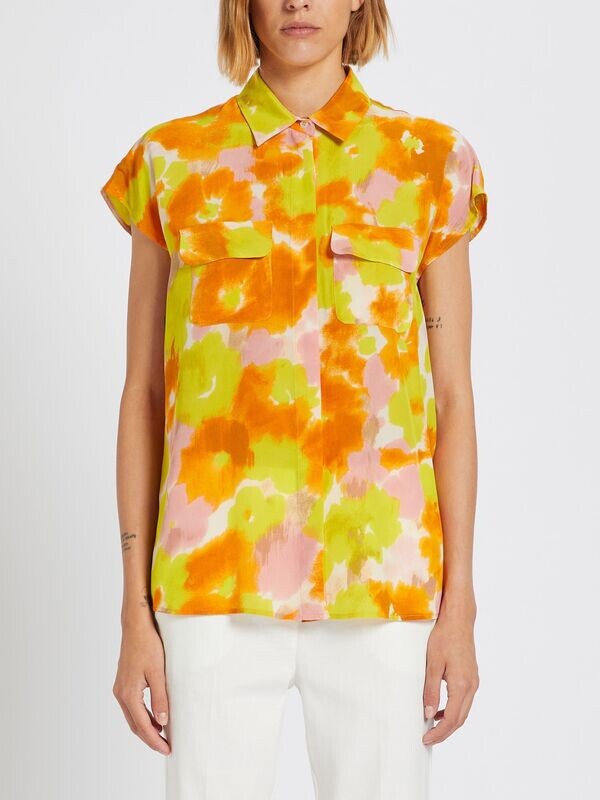 Marella Italy Silk Printed Sleeveless Blouse Marella Italy Silk Printed Sleeveless Blouse