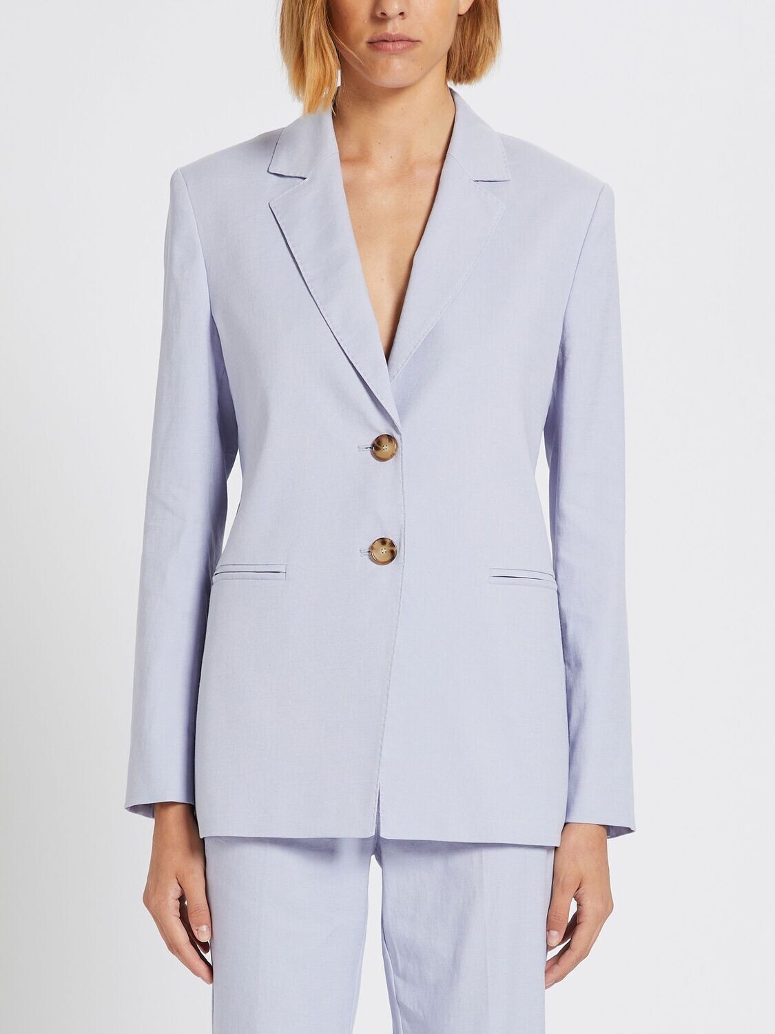 Marella Italy Lavender Blue Linen Mix Jacket