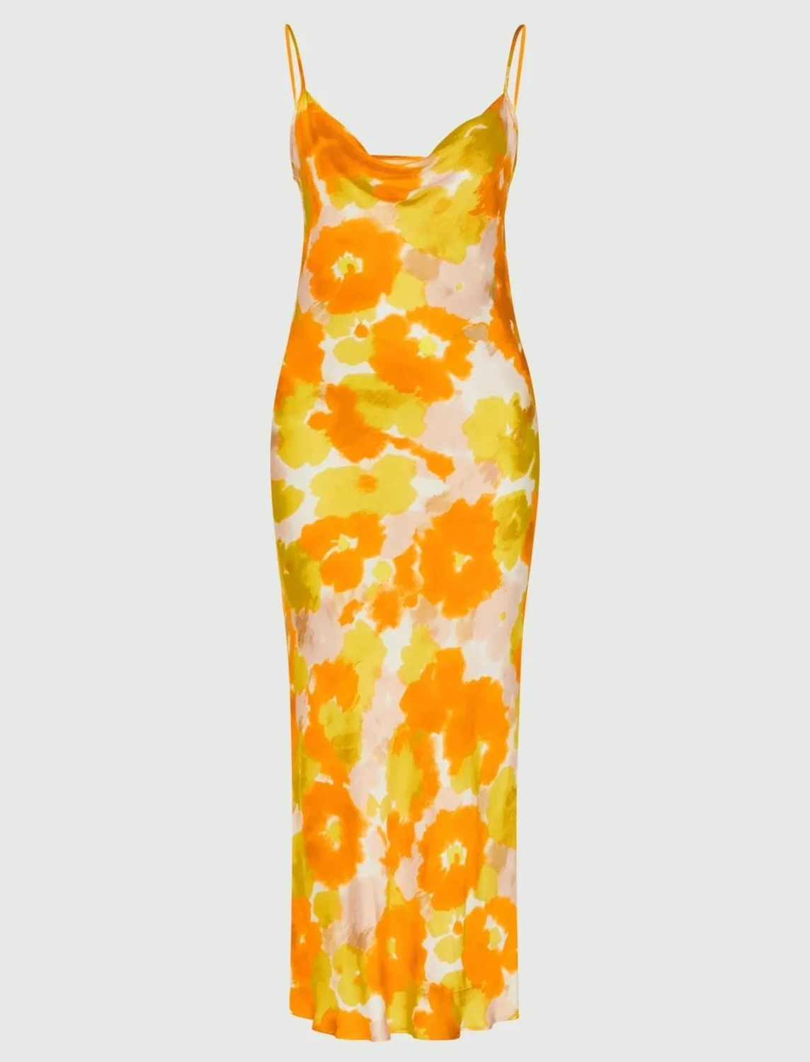 Marella Italy Camisole Strappy Midi Dress in Pinks Print