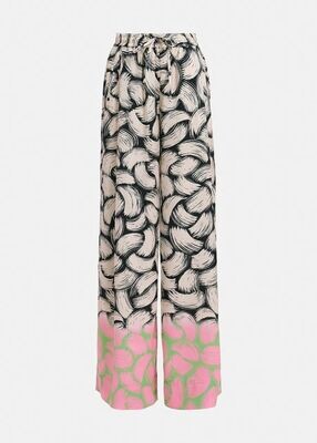 Essentiel Antwerp Firm Off White Black and PInk Pants