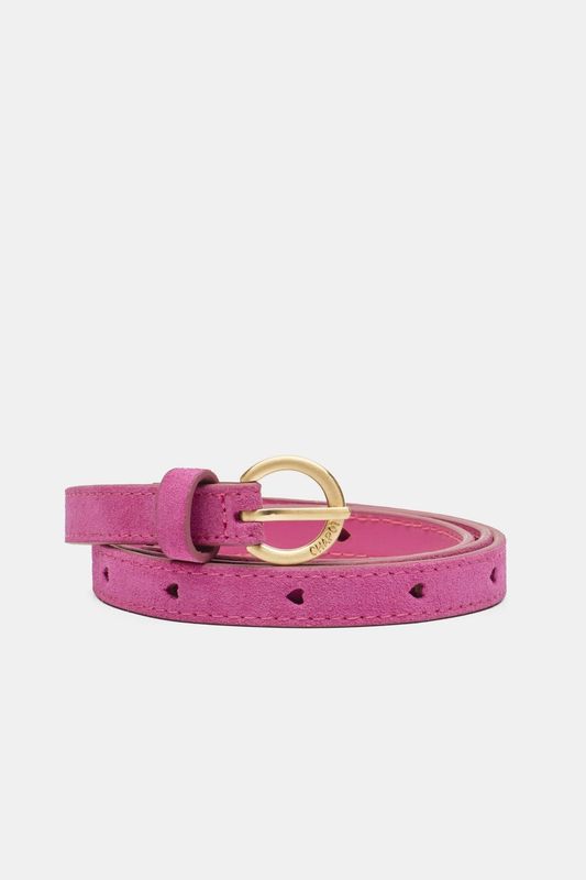 Fabienne Chapot Cut it  Out Heart Slim Belt in Plum Party