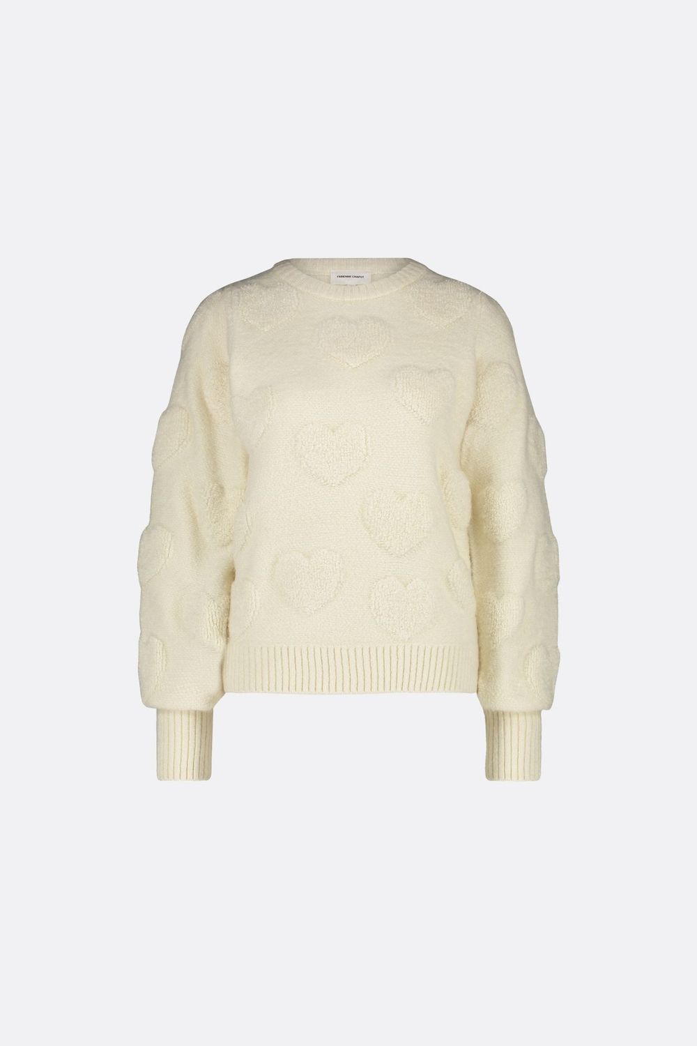 Fabienne Chapot Bibian Heart Sweater in Warm White