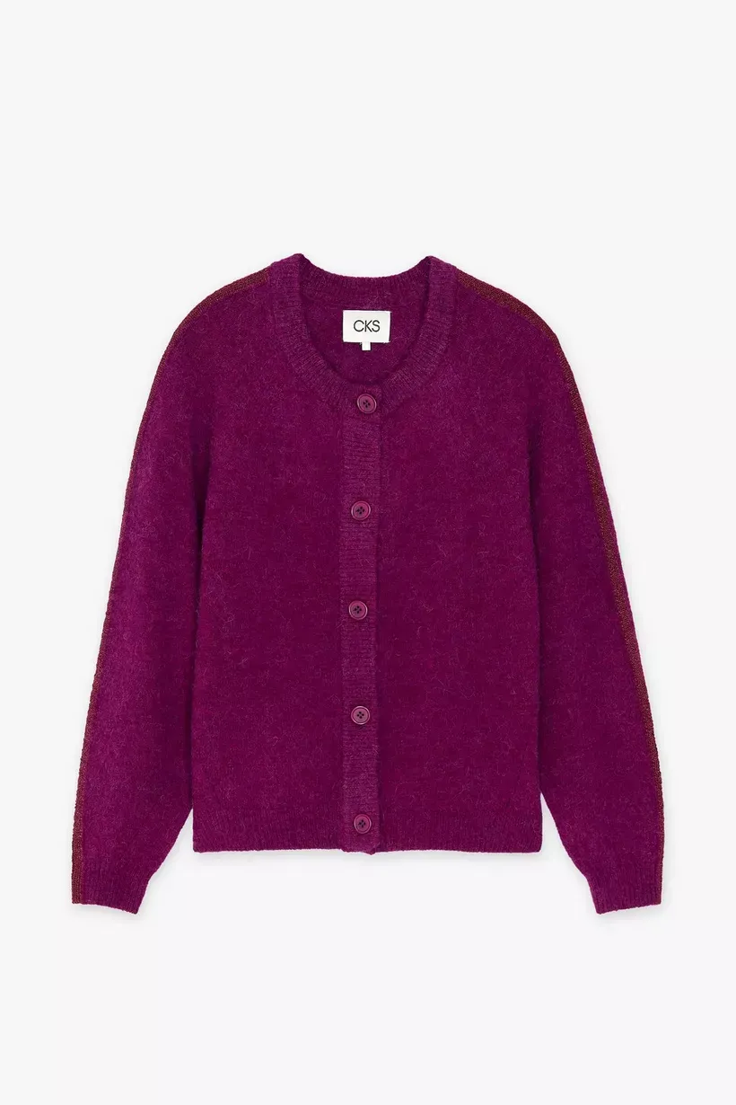 CKS Cardlude Cardigan in Aubergine