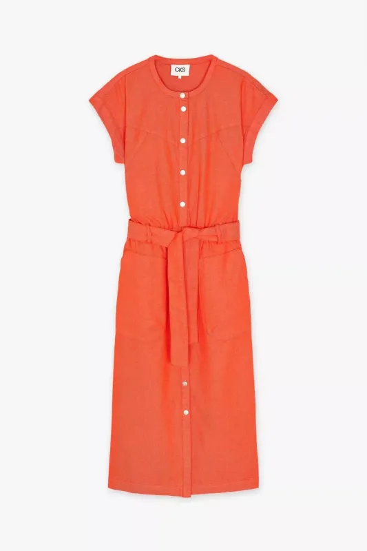 CKS Divine Orange Denim Dress