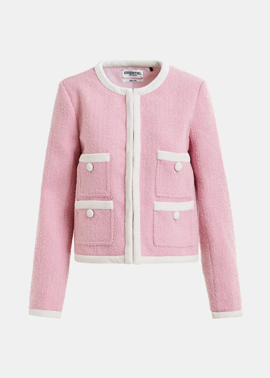 Essentiel Antwerp Howy Fitted Jacket in Ballerina Pink