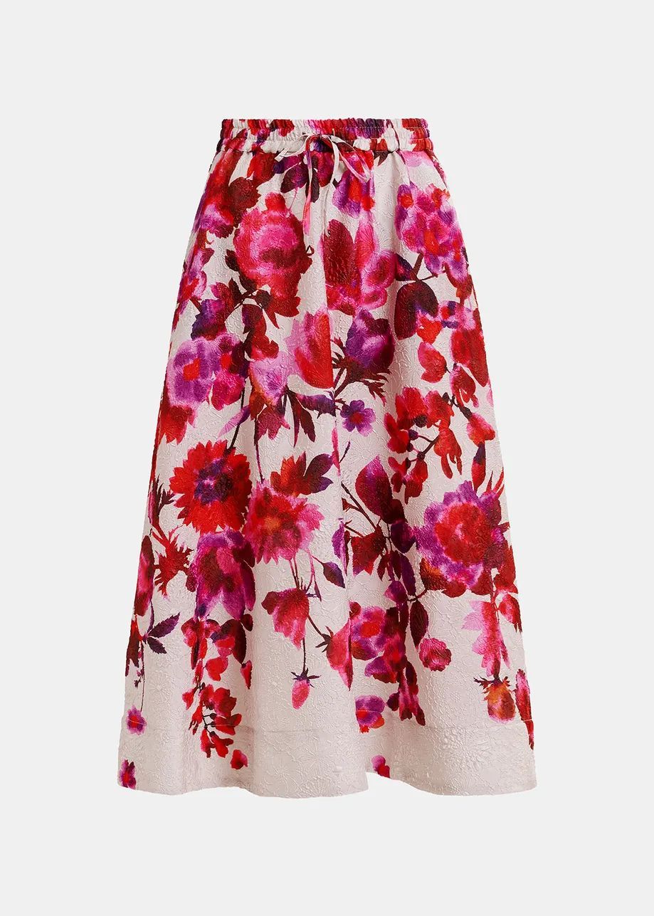 Essentiel Antwerp Harbour A Line Skirt in Floral Jacquard Print