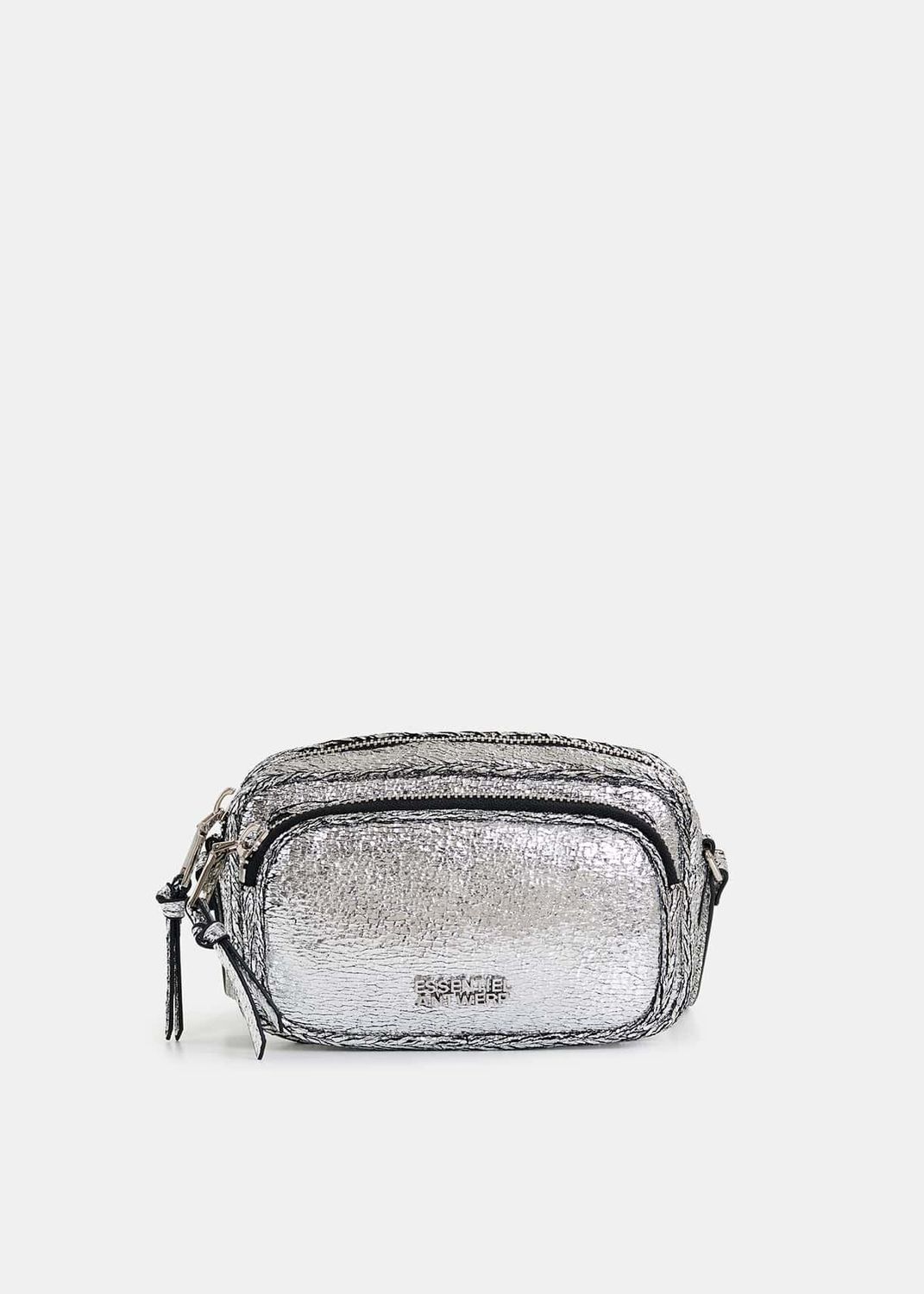 Essentiel Antwerp Hamen Faux Leather Mini  Bag in Silver