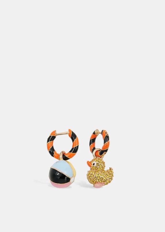 Essentiel Antwerp Hanga Earrings with Duck and Ball Charms