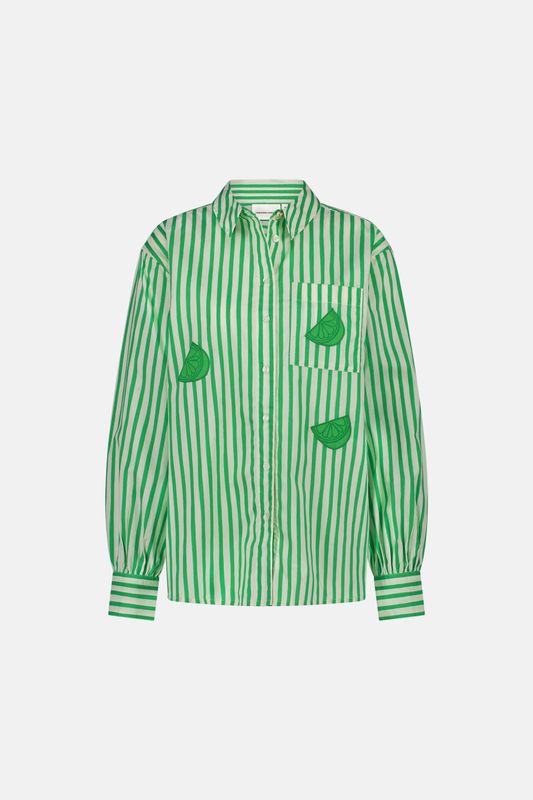 Fabienne Chapot Alex Blouse in Warm White and Green