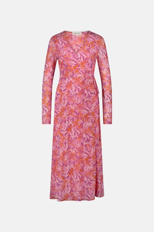 Fabienne Chapot Natty Mesh Dress in Pink Glow and Tangerine
